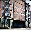 [227 Views of Buildings and Brooklyn Bridge for Fortune Article "On the Waterfront"], Walker Evans (American, St. Louis, Missouri 1903–1975 New Haven, Connecticut), Color film transparency