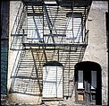 [227 Views of Buildings and Brooklyn Bridge for Fortune Article "On the Waterfront"], Walker Evans (American, St. Louis, Missouri 1903–1975 New Haven, Connecticut), Color film transparency