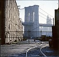 [227 Views of Buildings and Brooklyn Bridge for Fortune Article "On the Waterfront"], Walker Evans (American, St. Louis, Missouri 1903–1975 New Haven, Connecticut), Color film transparency