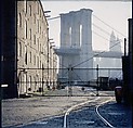 [227 Views of Buildings and Brooklyn Bridge for Fortune Article "On the Waterfront"], Walker Evans (American, St. Louis, Missouri 1903–1975 New Haven, Connecticut), Color film transparency