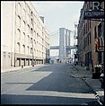 [227 Views of Buildings and Brooklyn Bridge for Fortune Article "On the Waterfront"], Walker Evans (American, St. Louis, Missouri 1903–1975 New Haven, Connecticut), Color film transparency