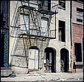 [227 Views of Buildings and Brooklyn Bridge for Fortune Article "On the Waterfront"], Walker Evans (American, St. Louis, Missouri 1903–1975 New Haven, Connecticut), Color film transparency