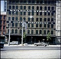 [227 Views of Buildings and Brooklyn Bridge for Fortune Article "On the Waterfront"], Walker Evans (American, St. Louis, Missouri 1903–1975 New Haven, Connecticut), Color film transparency