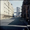[227 Views of Buildings and Brooklyn Bridge for Fortune Article "On the Waterfront"], Walker Evans (American, St. Louis, Missouri 1903–1975 New Haven, Connecticut), Color film transparency