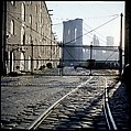 [227 Views of Buildings and Brooklyn Bridge for Fortune Article "On the Waterfront"], Walker Evans (American, St. Louis, Missouri 1903–1975 New Haven, Connecticut), Color film transparency