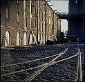 [227 Views of Buildings and Brooklyn Bridge for Fortune Article "On the Waterfront"], Walker Evans (American, St. Louis, Missouri 1903–1975 New Haven, Connecticut), Color film transparency