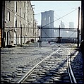 [227 Views of Buildings and Brooklyn Bridge for Fortune Article "On the Waterfront"], Walker Evans (American, St. Louis, Missouri 1903–1975 New Haven, Connecticut), Color film transparency