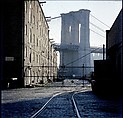 [227 Views of Buildings and Brooklyn Bridge for Fortune Article "On the Waterfront"], Walker Evans (American, St. Louis, Missouri 1903–1975 New Haven, Connecticut), Color film transparency