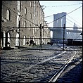 [227 Views of Buildings and Brooklyn Bridge for Fortune Article "On the Waterfront"], Walker Evans (American, St. Louis, Missouri 1903–1975 New Haven, Connecticut), Color film transparency