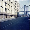 [227 Views of Buildings and Brooklyn Bridge for Fortune Article "On the Waterfront"], Walker Evans (American, St. Louis, Missouri 1903–1975 New Haven, Connecticut), Color film transparency