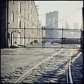 [227 Views of Buildings and Brooklyn Bridge for Fortune Article "On the Waterfront"], Walker Evans (American, St. Louis, Missouri 1903–1975 New Haven, Connecticut), Color film transparency