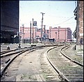[227 Views of Buildings and Brooklyn Bridge for Fortune Article "On the Waterfront"], Walker Evans (American, St. Louis, Missouri 1903–1975 New Haven, Connecticut), Color film transparency