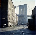 [227 Views of Buildings and Brooklyn Bridge for Fortune Article "On the Waterfront"], Walker Evans (American, St. Louis, Missouri 1903–1975 New Haven, Connecticut), Color film transparency