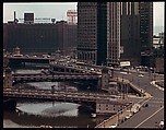 [18 Views of Chicago River and Skyline, for Fortune Article "Chicago River: The Creek That Made a City Grow"], Walker Evans (American, St. Louis, Missouri 1903–1975 New Haven, Connecticut), Color film transparency