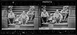 [Two 35mm Film Frames: Workers Eating Lunch on Stoop, New York City], Walker Evans (American, St. Louis, Missouri 1903–1975 New Haven, Connecticut), Film negative