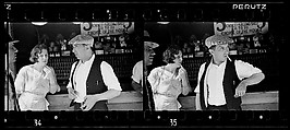 [Two 35mm Film Frames: People Talking at Amusement Park Shooting Gallery], Walker Evans (American, St. Louis, Missouri 1903–1975 New Haven, Connecticut), Film negative