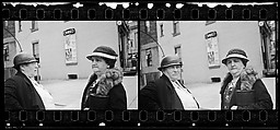 [Two 35mm Film Frames: Two Women in Conversation on Street, Ossining, New York], Walker Evans (American, St. Louis, Missouri 1903–1975 New Haven, Connecticut), Film negative