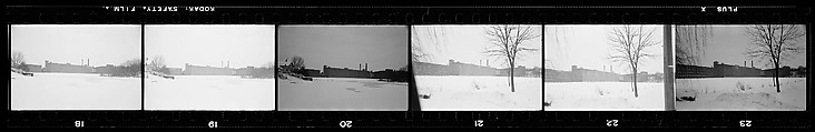 [137 Views of Massachusetts Wool Mills and Portraits of Executives, Commissioned by Fortune Magazine for "The Twilight of American Woolen", Published March 1954--STRIPS DAMAGED (HILL NUMBERS 2641-45)], Walker Evans (American, St. Louis, Missouri 1903–1975 New Haven, Connecticut), Film negative
