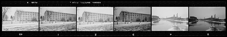 [137 Views of Massachusetts Wool Mills and Portraits of Executives, Commissioned by Fortune Magazine for "The Twilight of American Woolen", Published March 1954--STRIPS DAMAGED (HILL NUMBERS 2641-45)], Walker Evans (American, St. Louis, Missouri 1903–1975 New Haven, Connecticut), Film negative