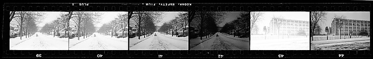 [137 Views of Massachusetts Wool Mills and Portraits of Executives, Commissioned by Fortune Magazine for "The Twilight of American Woolen", Published March 1954--STRIPS DAMAGED (HILL NUMBERS 2641-45)], Walker Evans (American, St. Louis, Missouri 1903–1975 New Haven, Connecticut), Film negative
