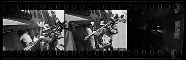 [Two 35mm Film Frames: Broom Vendor in Front of Grocery Store, New York City], Walker Evans (American, St. Louis, Missouri 1903–1975 New Haven, Connecticut), Film negative