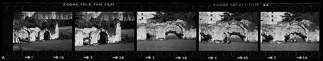 [154 Portraits of the Family of Isabelle Boeschenstein Evans and Architectural Views, Berne, Switzerland--NEGATIVES .103-.118 ARE DAMAGED], Walker Evans (American, St. Louis, Missouri 1903–1975 New Haven, Connecticut), Film negative