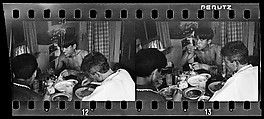 [Two 35mm Film Frames: Three Men Eating at Kitchen Table, Possibly New York City], Walker Evans (American, St. Louis, Missouri 1903–1975 New Haven, Connecticut), Film negative