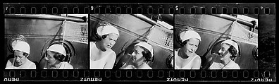 [Three 35mm Film Frames: South Seas: Polly Campbell and Isabelle Jennings Aboard the Cressida], Walker Evans (American, St. Louis, Missouri 1903–1975 New Haven, Connecticut), Film negative