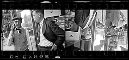 [Two 35mm Film Frames: Two Men on Sidewalk, Ossining, New York], Walker Evans (American, St. Louis, Missouri 1903–1975 New Haven, Connecticut), Film negative