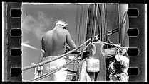 [South Seas: Motion Picture Film Frame of Cressida Lines and Sailor, From Behind], Walker Evans (American, St. Louis, Missouri 1903–1975 New Haven, Connecticut), Film negative