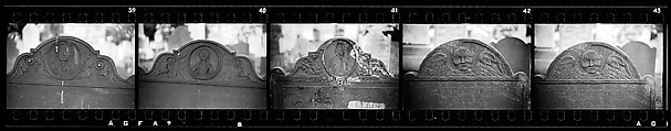 [Five 35mm Film Frames: Gravestone, Beaufort or Charleston, South Carolina?], Walker Evans (American, St. Louis, Missouri 1903–1975 New Haven, Connecticut), Film negative