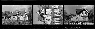 [Three 35mm Film Frames: Folk Victorian Cottage], Walker Evans (American, St. Louis, Missouri 1903–1975 New Haven, Connecticut), Film negative