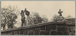 [Walker Evans with 8 x 10" View Camera Photographing in Bethlehem, Pennsylvania Graveyard], Peter Sekaer  American, born Denmark, Gelatin silver print