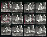 [3 Original Annotated Contact Sheets of Young Woman Seated on Lawn and in Car], Walker Evans (American, St. Louis, Missouri 1903–1975 New Haven, Connecticut), Gelatin silver prints
