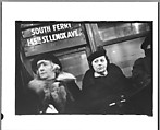 [Five 35mm Film Frames: Camera Store Window, New York City; Subway Passengers, New York City: Women Beneath 