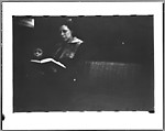 [Five 35mm Film Frames: Subway Passengers, New York City: Man Reading Newspaper, Mother with Book on Lap and Child], Walker Evans (American, St. Louis, Missouri 1903–1975 New Haven, Connecticut), Film negative