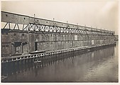 [Pier with Brick Storage Facility], Walker Evans  American, Gelatin silver print