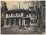 [Italianate Revival House with Paired Columns in Entry Porch, Cambridge, Massachusetts], Walker Evans  American, Gelatin silver print
