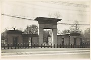 [Egyptian Revival Gate of Mt. Auburn Cemetery, Cambridge, Massachusetts], Walker Evans  American, Gelatin silver print