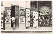 [Cinema Entrance with Movie Poster ("A Farewell to Arms"), Havana], Walker Evans  American, Gelatin silver print