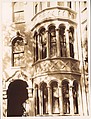 [Detail of Doorway and Two Story Bay Window of Italianate Revival Town House, South End, Boston, Massachusetts], Walker Evans  American, Gelatin silver print