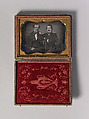 [Two Men with Mustaches, Arms Around Each Other], Unknown (American), Daguerreotype with applied color