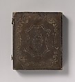 [Young Woman with Elbow Resting on Small Pile of Books and Head on Hand], Unknown (American), Daguerreotype with applied color