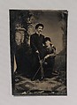 [Two Young Men Crossing Their Walking Sticks], Unknown (American), Tintype