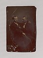 [Two Men Seated, One in the Other's Lap, with Their Hands in Suggestive Positions], Unknown (American), Tintype