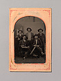 [Five Carpenters], Unknown (American), Tintype with applied color