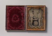 [Two Plasterers Mixing Plaster], Unknown (American), Tintype