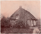 Ferme au toit de chaume, Unknown, Salted paper print (Blanquart-Évrard process) from paper negative