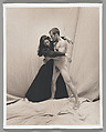 [Woman and Male Nude Posing before Cloth Backdrop], John Dugdale  American, Platinum print
