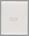 [Storyville Portrait], E. J. Bellocq (American, 1873–1949), Gelatin silver print from glass negative